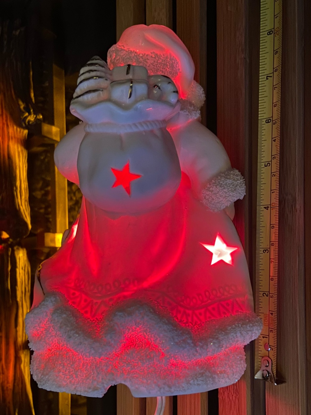 Lenox Vintage/Works White Ceramic Santa w/Red Night Light Glowing Holiday Decor - Picture 12 of 16